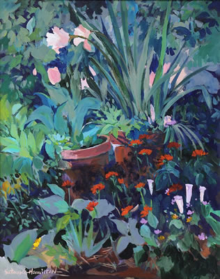 Satsuko Hamilton : Untitled (Floral Garden Scene)