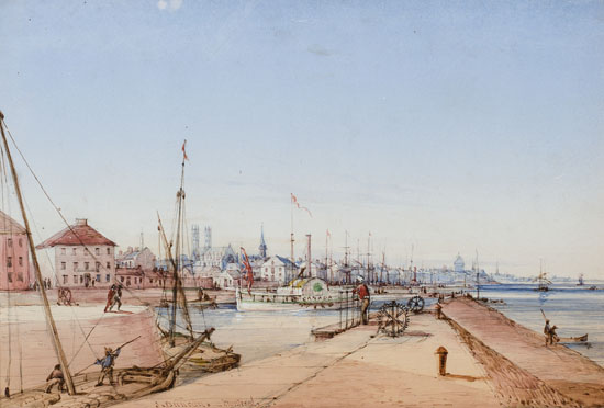 James D Duncan : Montreal, Harbor Scene