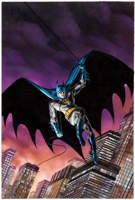 Dave Dorman : Dave Dorman Batman: To Stalk a Specter Paperback Cover Original Art (DC, 1991)