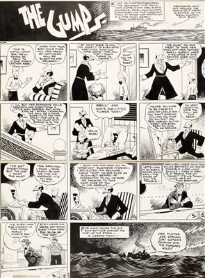 Gus Edson : Gus Edson The Gumps Sunday Comic Strip Original Art dated 5-11-41 (Chicago Tribune Syndicate, 1941)