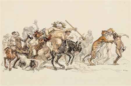 Heinrich Kley : Bacchanalian Procession