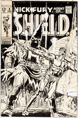 Frank Springer : Nick Fury, Agent of S.H.I.E.L.D. #9 Cover Original Art (Marvel, 1969)