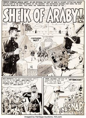 John Severin : Mad #3 Complete 7-Page Story 'Sheik of Araby!' Original Art (EC, 1953)