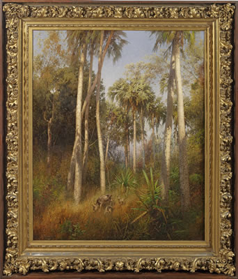 Hermann Ottomar Herzog : Große Florida-Landschaft in den Everglades