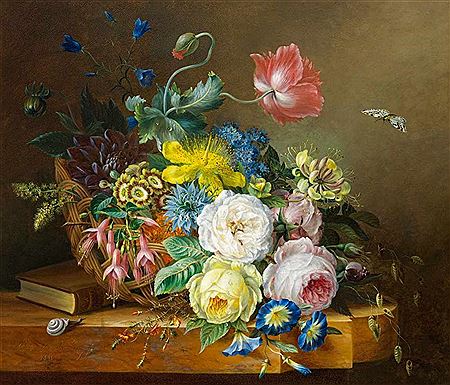 Elisabeth Johanna Koning : Still life of flowers