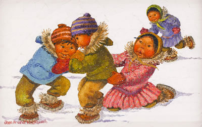 Joan Kickbush : Eskimo Children Playing