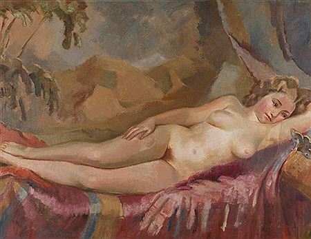 Rudolph Urech : Resting Damenakt