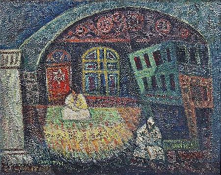 Isaac Amitai : Scene in the Old city, Jerusalem, 1990