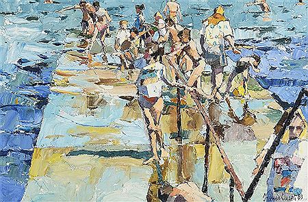 Stewart McKenzie Cullen : Swimmers, Seapoint (1989)