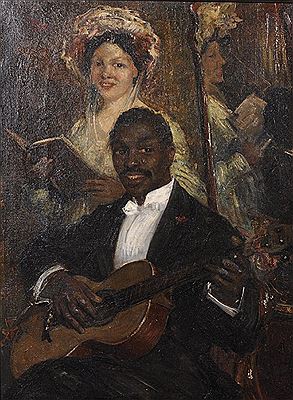 Simon Maris : 'Le Recital', with a Black Guitar Player, and a Woman Singing