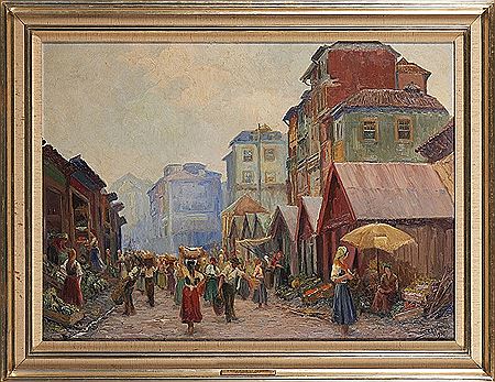 Frederico Aires : Street view with figures