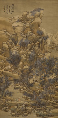 Meng Lan : WINTER LANDSCAPE AFTER WANG WEI