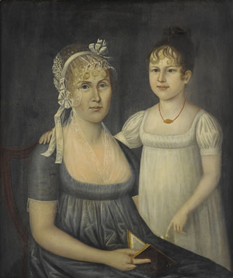 Joshua (Johnston) Johnson : DR. ANDREW AITKIN (1757-1809), MRS. ANDREW AITKIN (ELIZABETH AIKEN, 1761-1811) AND HER DAUGHTER, ELIZA AITKIN (1798-1885)