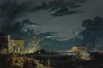 Carlo Grubacs : FEAST OF THE REDENTORE IN VENICE BY MOONLIGHT