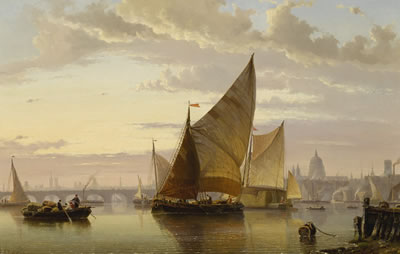 Everhardus Koster : THE THAMES AT BLACKFRIARS