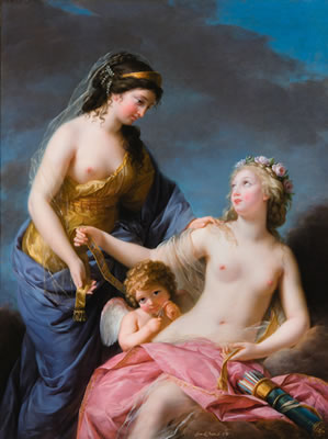 Elisabeth Louise Vigee-Lebrun : JUNO BORROWING THE BELT OF VENUS