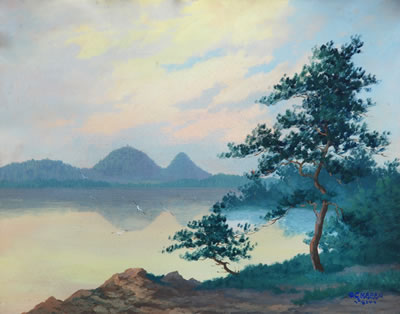 Gustav Maran : Malý and Velký Bezdez on Mácha Lake