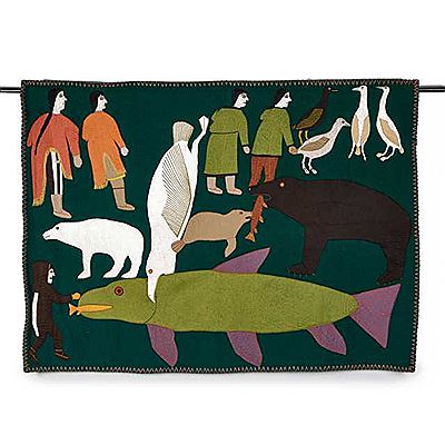 Janet Kigusiuq : UNTITLED (FIGURES, ANIMALS AND FISH)