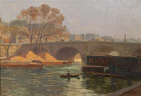 Gaston Prost : Paris mit der Pont Neuf