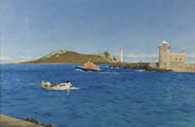 Brett McEntagart : View of Ireland's Eye from Howth Harbour