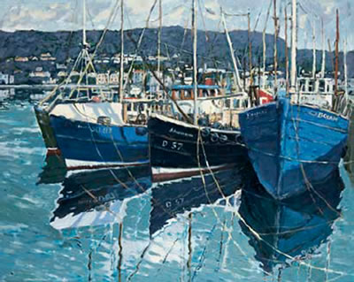 John Kirwan : Trawlers, howth harbour