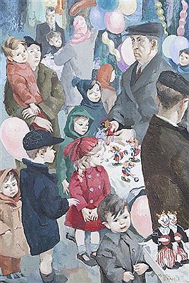 Muriel Brandt : Christmas Eve (Figures on Moore Street)