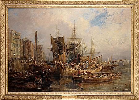 Thomas Miles Richardson Sr : FISH BOATS AT NEWCASTLE QUAY