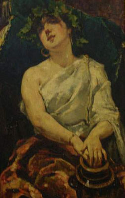 Tomas Munoz Y Lucena : Bacchante, Rome 1884