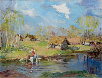 Georgii Aleksandrovich Lapshin : Première verdure, Russie