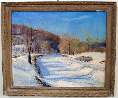 William Francis Taylor : Winter along the Delaware 'From My Window'