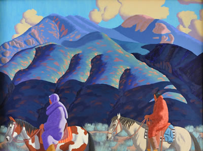 Carlos Hall : Cloud Shadows, Taos Mountain