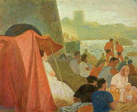 Étienne Bouchaud : 'La plage Bab el oued (Alger)'