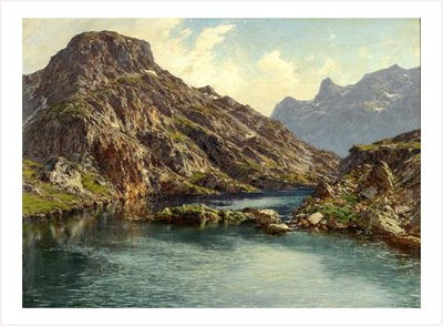 Charles Alexandre Bertier : Le Lac de Merlat à la Praz de Belledonne