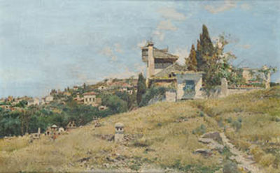 Antonio Gomar Y Gomar : Paisaje granadino