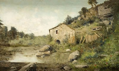 Manuel Ramos Artal : Paisaje con casa