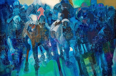 Paul Ambille : LE PELOTON, CHEVAUX DE COURSE, 1990