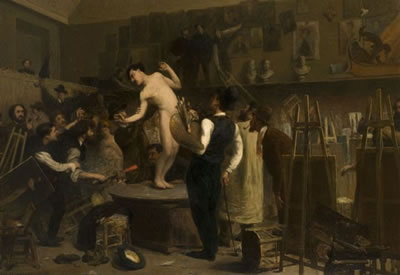 Jean Louis Lefort : Vue présumée de l'atelier de Gérôme