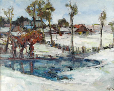 Alois Lukasek : JESENICE WITH A CREEK (LHOTKA)