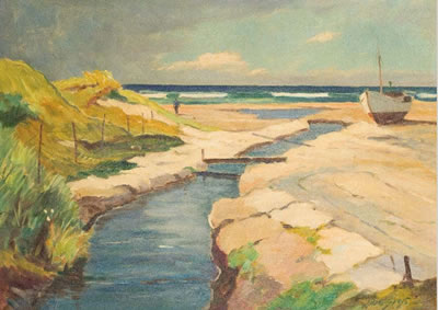 Einar Gross : Strandlandschaft in Dänemark