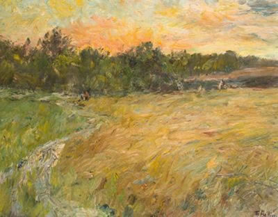 Theodor Hallier : Sonnenuntergang.