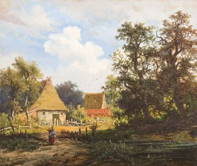 David Heinrich Munter : Bauernweiler bei Bremen.