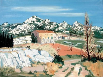 Yves Brayer : Les Baux de Provence