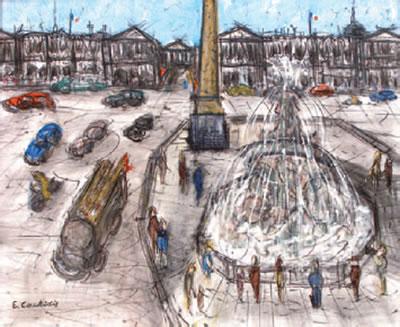 Emilios Coukidis : Paris, la place de la Concorde.