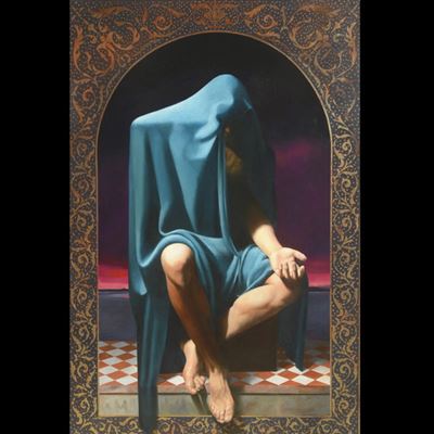 Jorge Alberto Gonzalez : Seated Male Draped in Blue