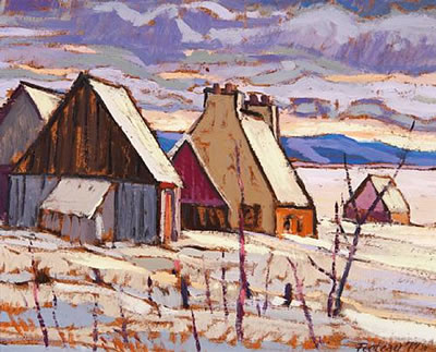 Marcel Fecteau : Two views: Laurentian Spring Time and Bas du fleuve