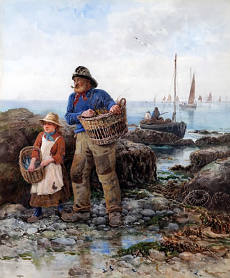 Richard Harry Carter : 'The Two Friends, return from fishing, near Lands End'