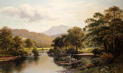 Thomas Spinks : River scene in North Wales