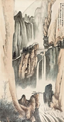 Yunsheng Sun : WATERFALL AND MOUNTAINS