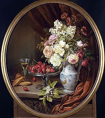 Ercole Trachel : Nature morte aux cerises