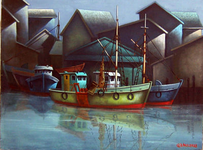 Ben Paulekas : Harbor scene